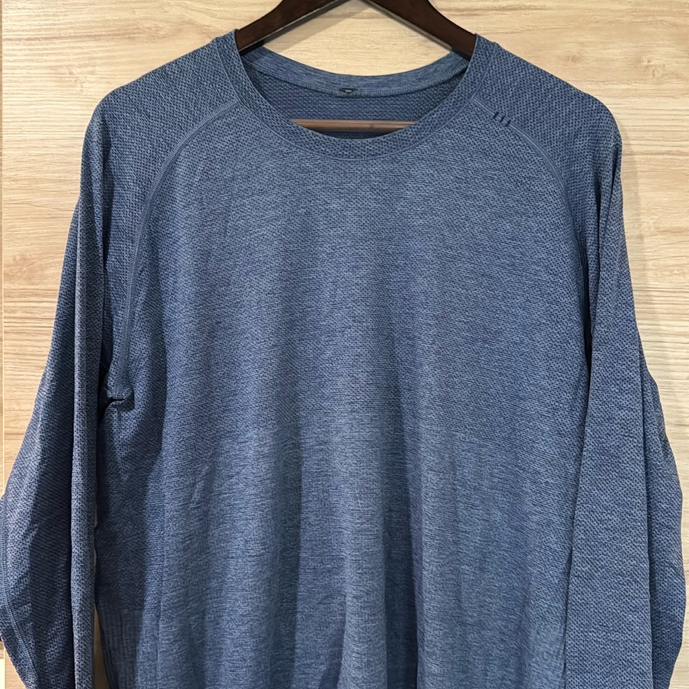 Long sleeve blue Lululemon shirt XL